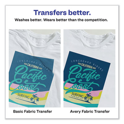 Fabric Transfers, 8.5 x 11, White, 12/Pack